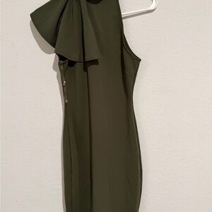 Blue Blush One-Shoulder Olive Dress